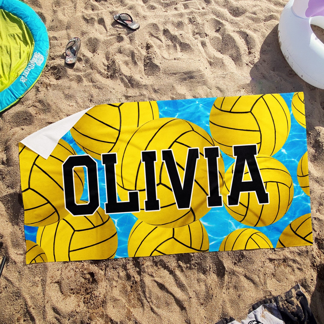Water Polo Towel Customizable Colors and Name Personalized Beach and