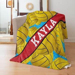 Water Polo Blanket - Personalize choose colors - Multiple Sizes and Styles - Gift for Players - Fan Gear -   - End of Year