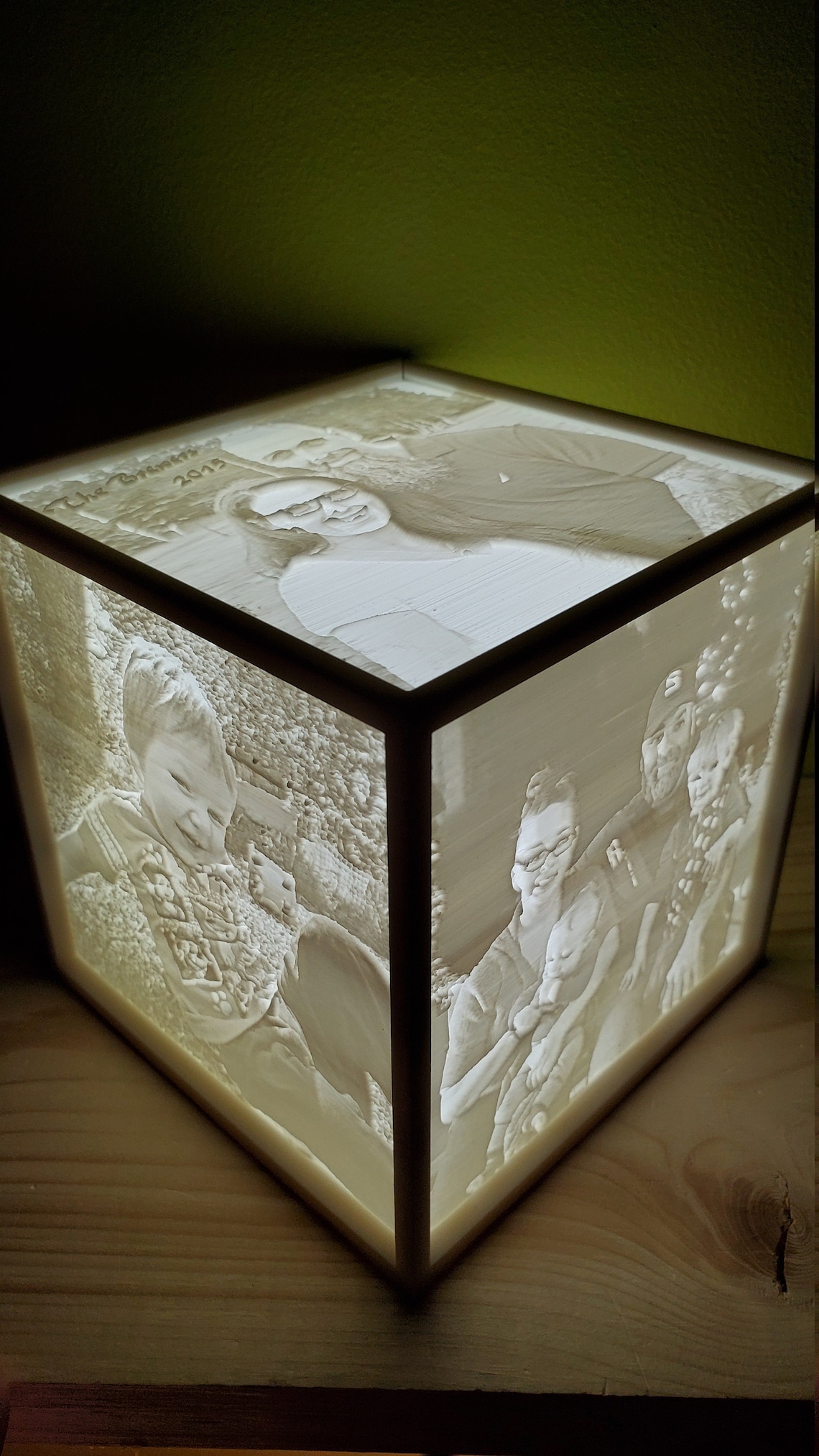 Custom 4 Photo Light Box Lithophane Lamp Personalized LED Etsy