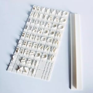Slim Font Alphabet Stamp