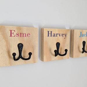 Personalised coat hooks child best sale