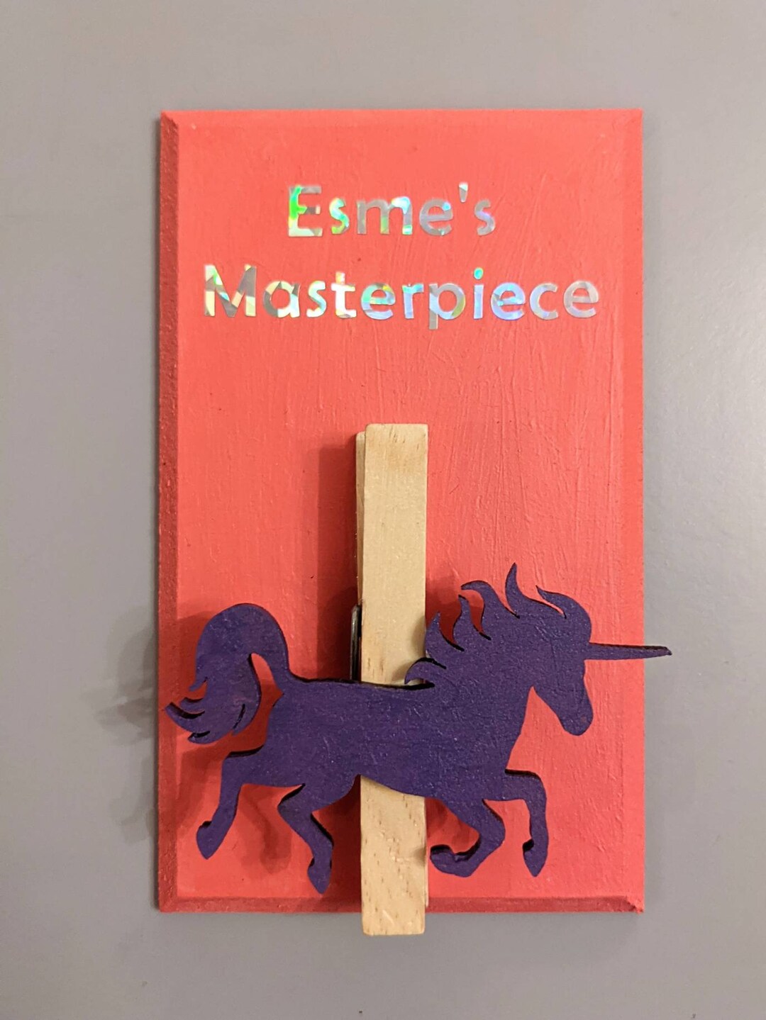 Child Artwork Hanger Wall Art Kids Artwork Personalised Etsy