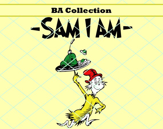 Sam I Am Svg Green Eggs and Ham Svg Dr Seuss Svg Read | Etsy