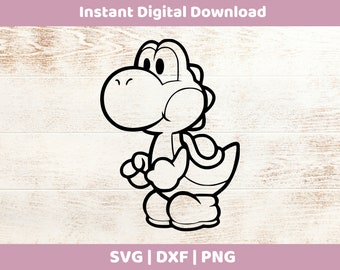 Yoshi Instant Digital Download SVG/DXF/PNG for cricut, cameo, silhouette, vinyl designs, Super Mario,
