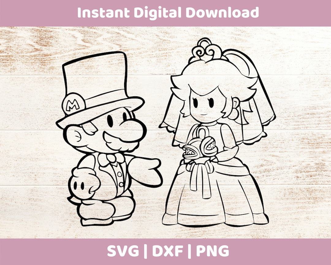MARIO＆PEACH WEDDING STYLE Super Mario Odyssey Mario & Peach Wedding Dress Style Plush