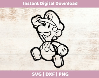Luigi Instant Digital Download SVG/DXF/PNG für Cricut, Cameo, Silhouette, Vinyl-Designs, Super Mario,