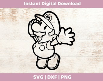 Mario Instant Digital Download SVG/DXF/PNG for cricut, cameo, silhouette, vinyl designs, Super Mario,