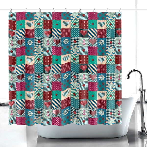 Anchor Shower Curtain Etsy