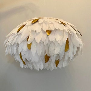 Yellow feather light shade hotsell