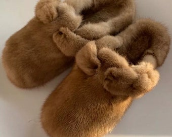 real mink slippers