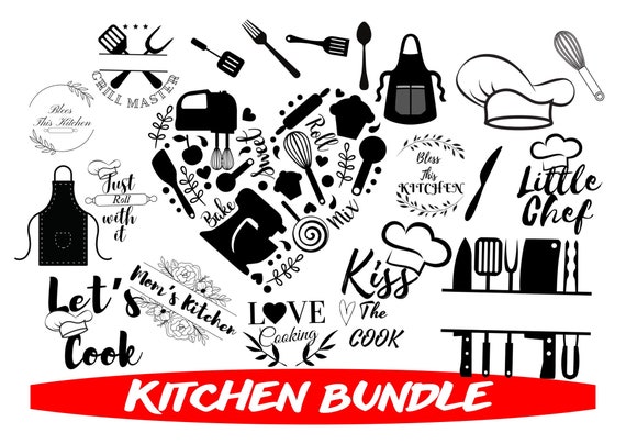 Kitchen Svg Bundle Apron Svg Chef Hat Svg Pastry Svg | Etsy Canada