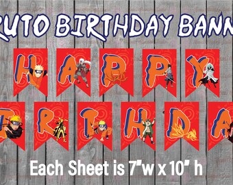 Naruto Birthday Banner | Etsy