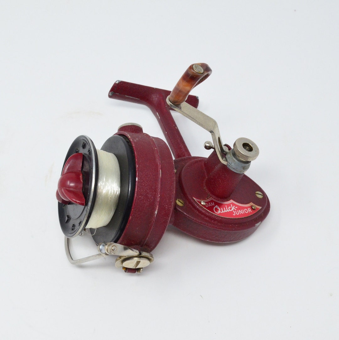 Dam Quick Jr. Red Fishing Reel. Made in Germany Etsy