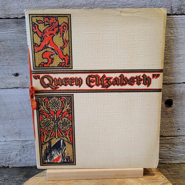 1938 RMS Queen Elizabeth Launch Commemorative Booklet | Cunard White Star Collectible | Ocean Liner Memorabilia