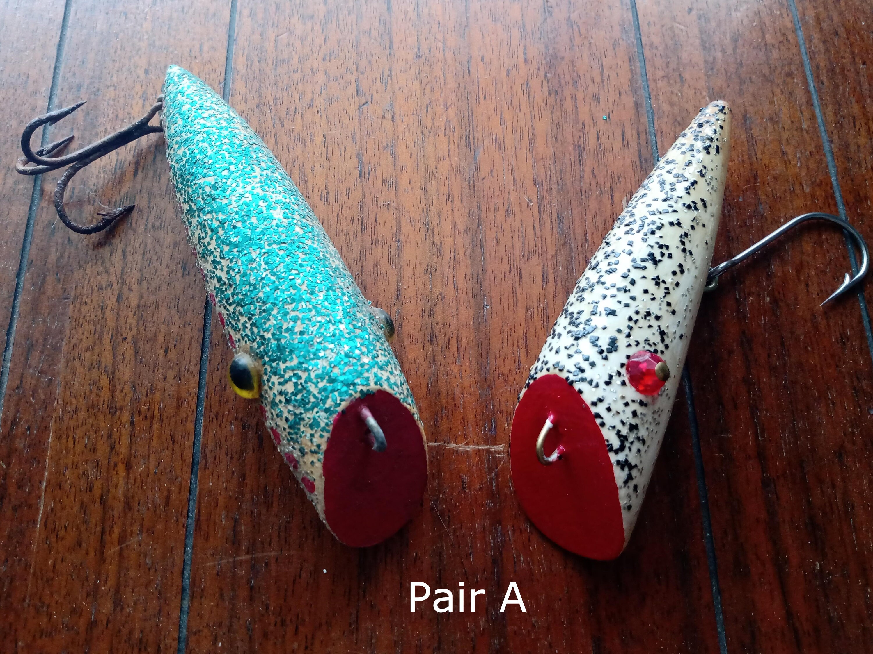 Vintage 40s 60s Handmade Fishing Plugs various Pairs Etsy