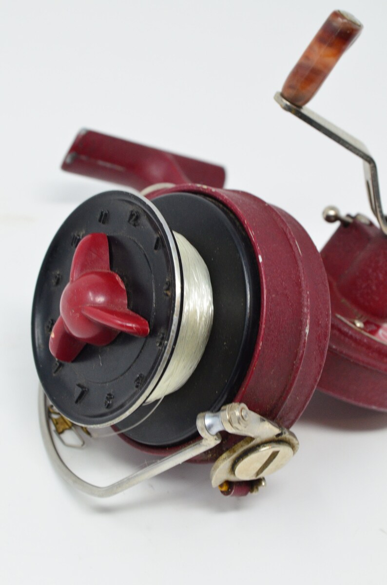 Dam Quick Jr. Red Fishing Reel. Made in Germany Etsy