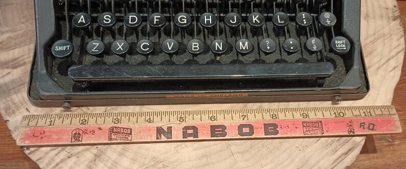 Typewriter Ruler 1939 Baby Empire De-luxe Typewriter With Case, Hermes Clone ...