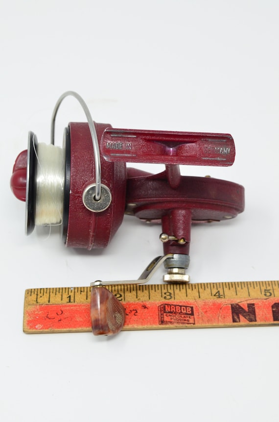 Dam Quick Jr. Red Fishing Reel. Made in Germany 