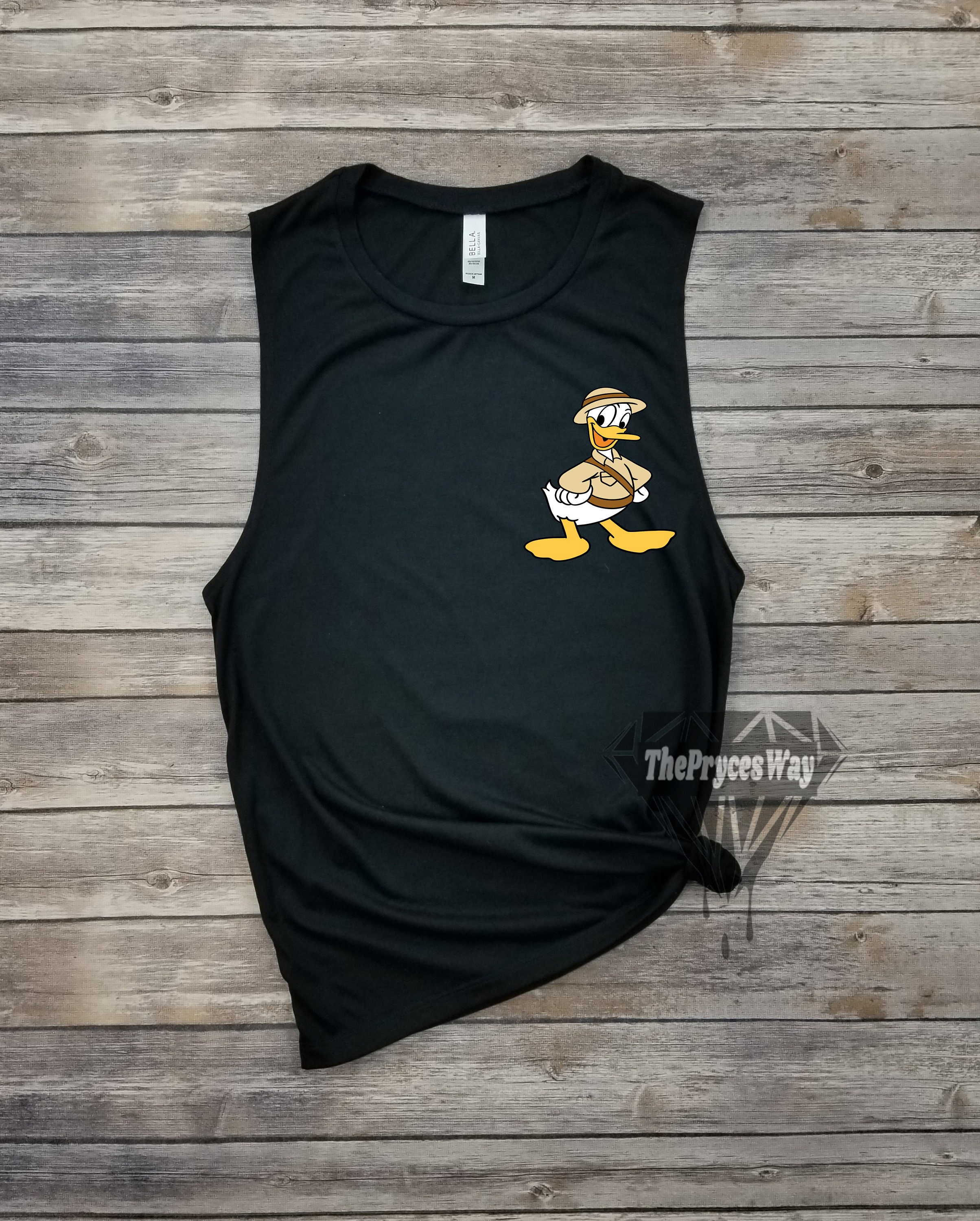 Pocket Safari Donald Duck Muscle Tank,Animal Kingdom Outfit,Donald Duck Tank,Disney Christmas,Disney Safari,Matching Animal Kingdom Tank
