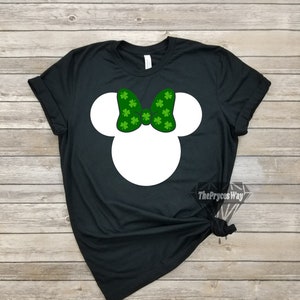 Clover Bow Minnie Mouse Shirt,Minnie Mouse Shirt,Shamrock Shirt,Disney St Patricks Day Shirt,Irish Day Shirt,Clover Shirt,Minnie St Patrick
