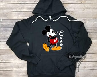 Vintage Mickey Mouse Sweatshirt,Retro Mickey Mouse,Disney Sweatshirt,Disney Hoodie,Mickey Mouse Sweatshirt,Mom Sleeve hoodie,Custom Sleeve