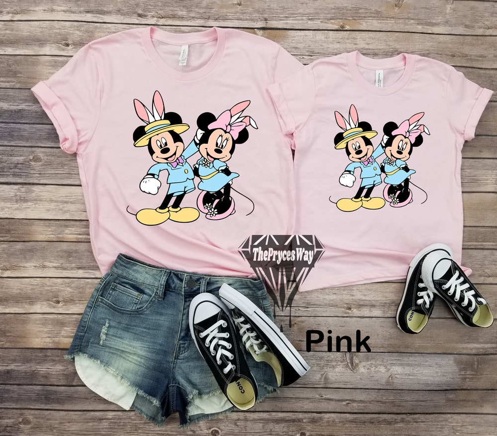 Easter Mickey And Minnie Mommy And Me,Minnie Mouse Easter,Mickey Mouse Easter ,Disney Easter Shirt,Disney Mommy And Me,Easter Bunny Shirt Bespoketshirt