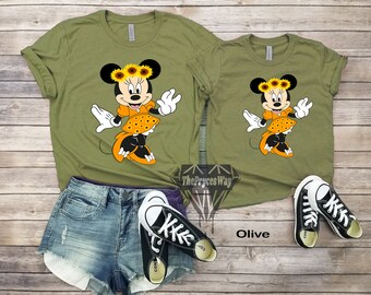 Sunflower Minnie Mouse Mommy And Me,Disney Mommy And Me,Disney Shirt For Girls,Matching Disney Shirts,Disney Spring Shirt,Disney Sunflower