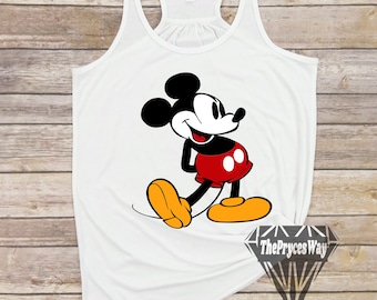 Vintage Mickey Mouse Racerback Tank,Retro Mickey Mouse Tank,Mickey Mouse Tank,Womens Mickey Mouse Tank,Womens Disney Tank,Disney Christmas