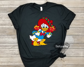 Camicia messicana Paperino, Camicia Cinco De Mayo, Camicia Disney da uomo, Regalo messicano, Camicia Disney Paperino, Camicia Famiglia Anatra, Camicia messicana Disney