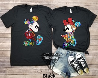 Art Disney Characters Matching Couples Shirt,Mickey Mouse Shirt,Minnie Mouse,Disney Valentines,Matching Couples Shirts,Disney Mom and Dad