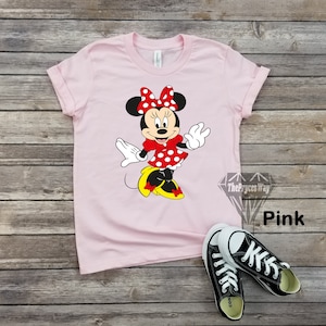Polka Dot Minnie Mouse Girls Shirt,Retro Minnie Mouse Shirt,Disney Matching Shirts,Disney Mommy And Daughter Shirts,Disney Shirt for Girls