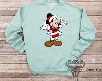 Christmas Mickey Mouse Sweatshirt,Christmas Disney Sweatshirt,Santa Claus Shirt,Mickey Mouse,Mickey Mouse Christmas,Disney Christmas Shirt