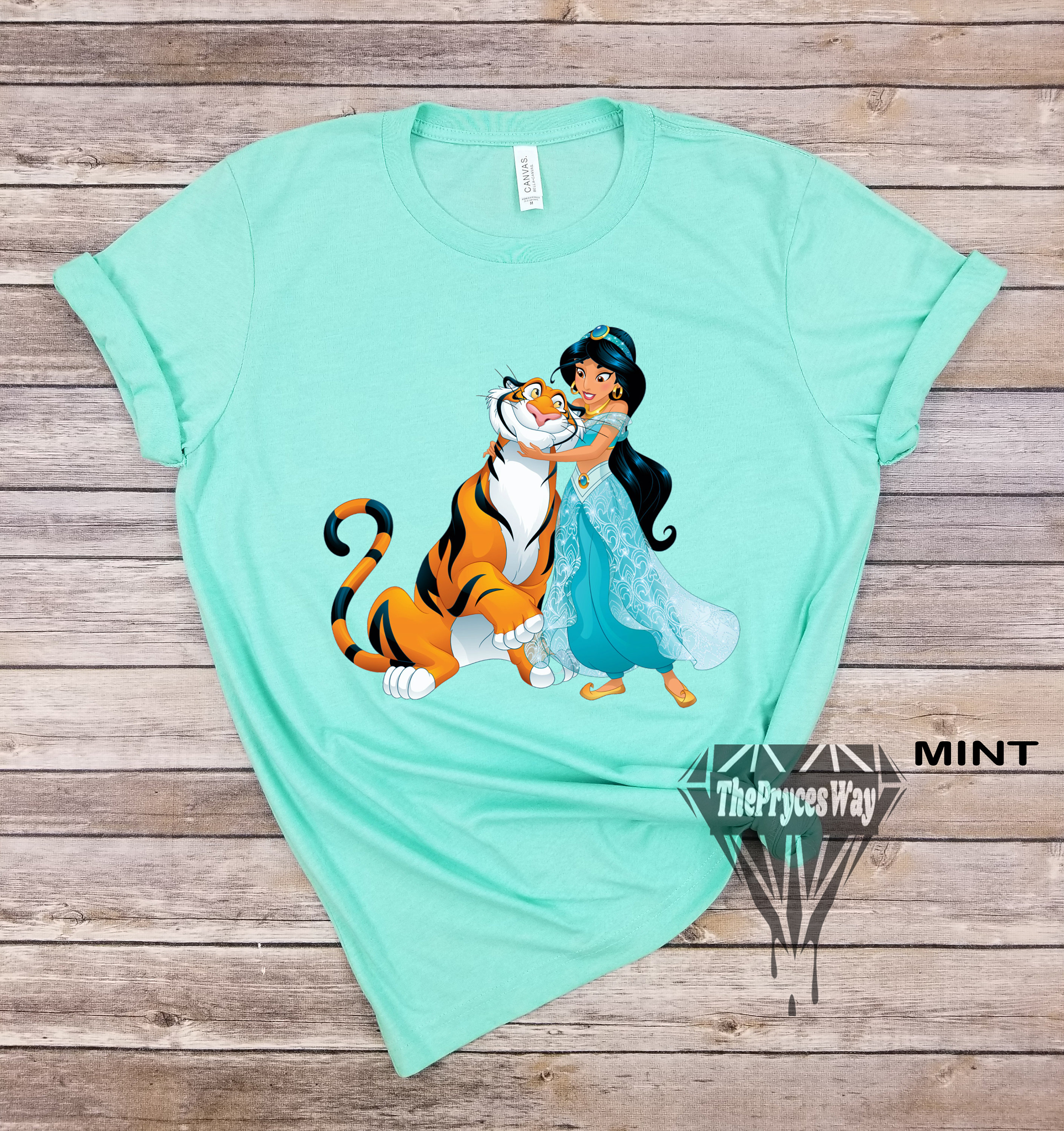 Jasmine and Rajah Shirt,disney Princess,jasmine Birthday Party