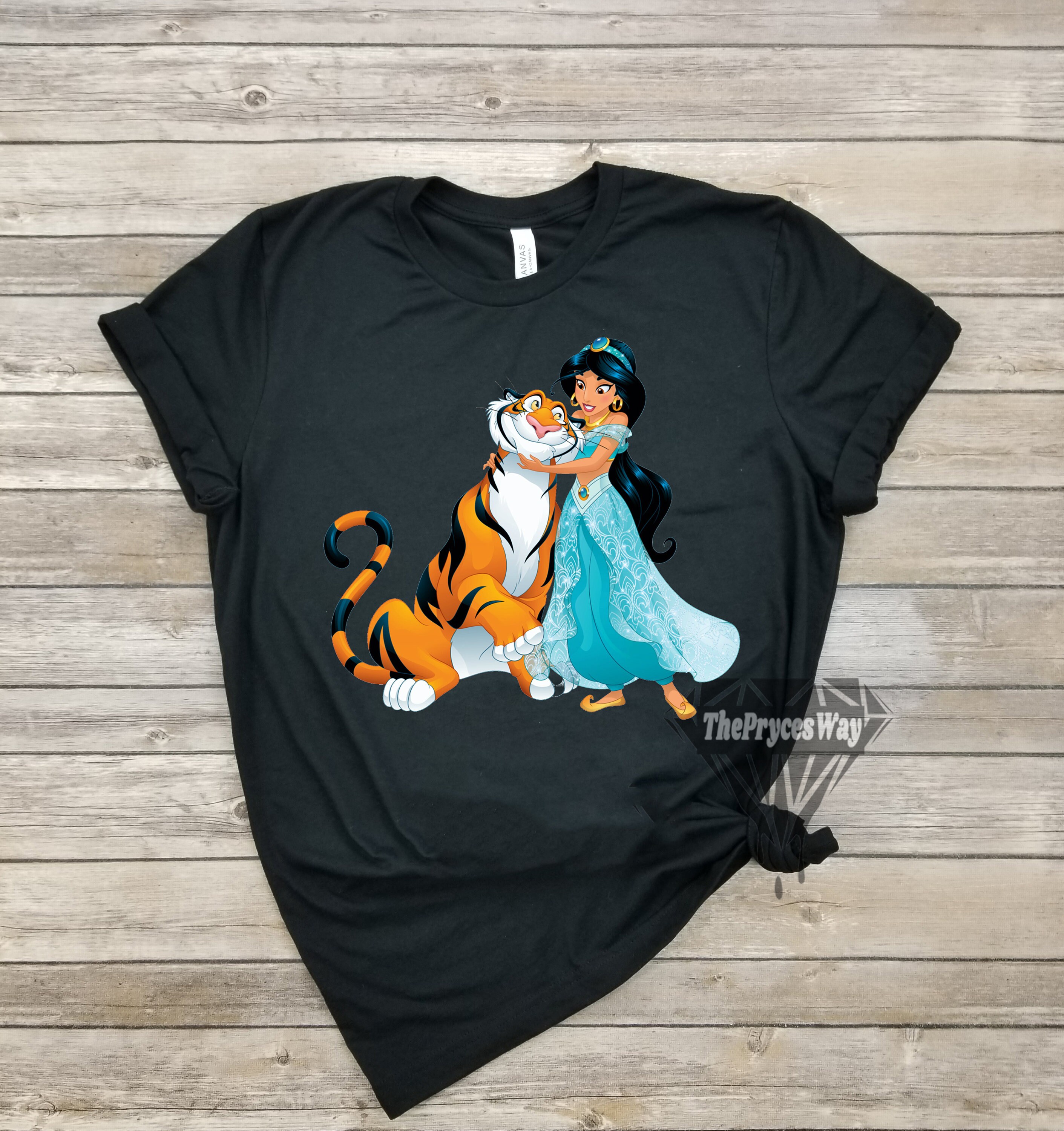 Jasmine and Rajah Shirt,disney Princess,jasmine Birthday Party