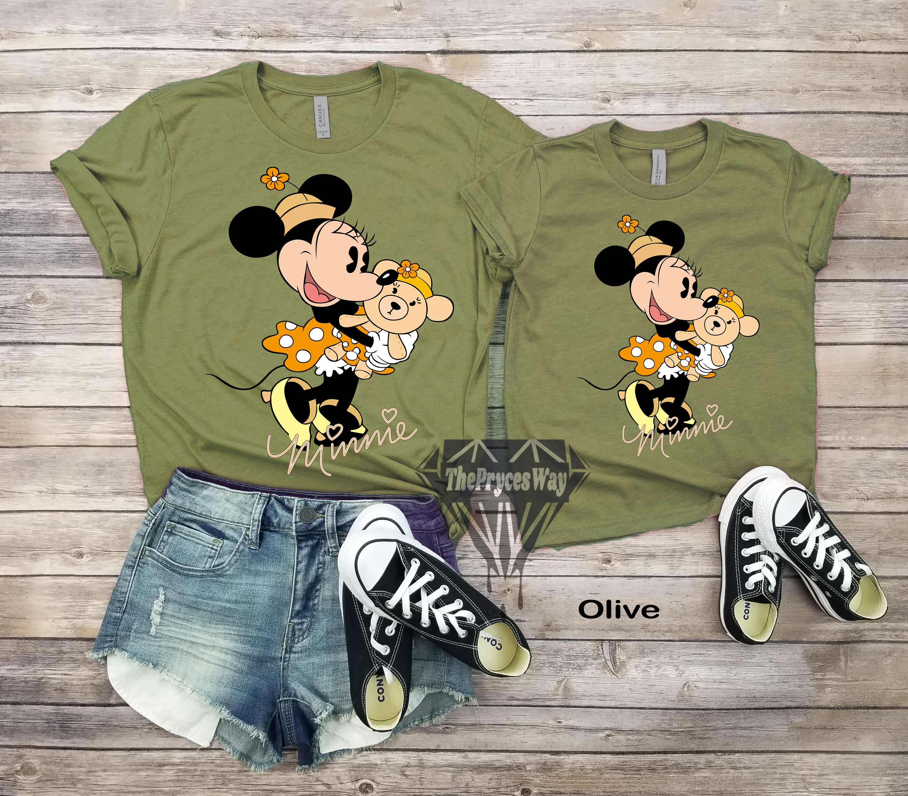 Minnie and Teddy Bear Mommy and Me,disney Mommy and Me Shirt
