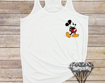 Pocket Vintage Mickey Mouse Racerback Tank,Retro Mickey Mouse Tank,Mickey Mouse Tank,Womens Mickey Mouse Tank,Womens Disney,Disney Christmas