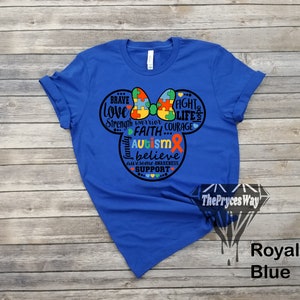 Blue Autism Minnie Mouse Shirt,Autism Disney,Autism Awareness Month,Autism Gifts,Autism Mommy and Me,Matching Autism Shirt,Shirt For Autism