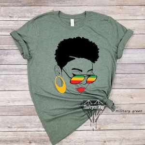 Rastafarian Woman Shirt, African American Shirt,African Shirt,Africa Shirt,Black History Shirt,Rasta Shirt,Reggae Shirt,Caribbean Shirt