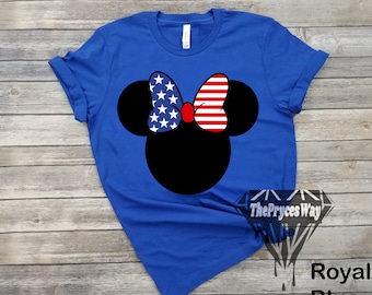 USA Bow Minnie Mouse Shirt,Disney July 4th Shirt,Minnie Mouse Shirt,Disney Labor Day Shirt,Matching Disney USA Shirts,Disney USA Flag Shirt