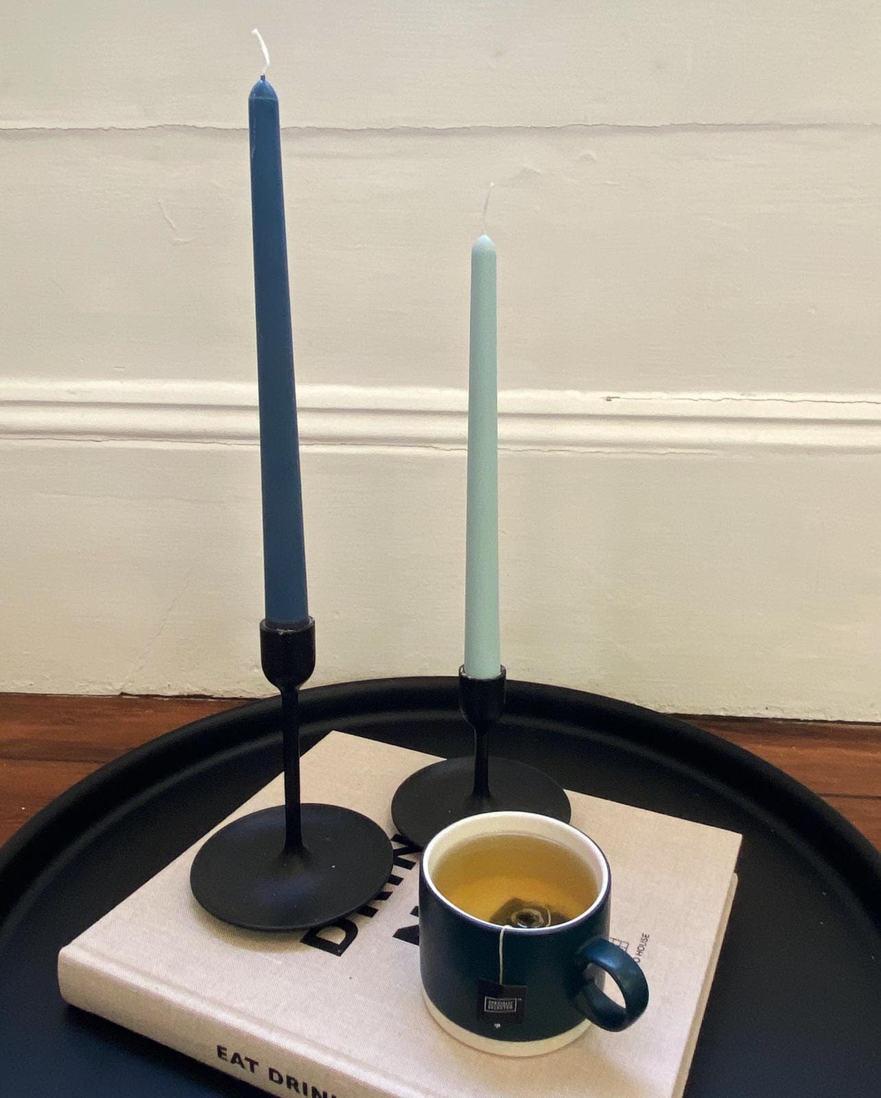 Funky Single Colour Drip Candle 2 Taper Candles in one pack Etsy