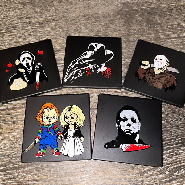 Horror Movie Character Ceramic Coasters