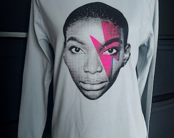Michaela Coel Fluorescent Screen Printed Long sleeve T-Shirt