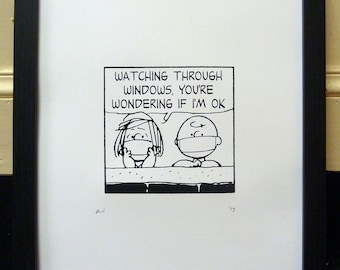 Cyndi Lauper V Masked Peanuts Single Colour Screen Print