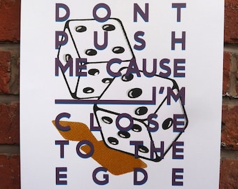 Grandmaster Flash V Chance 4 Colour Screen Print