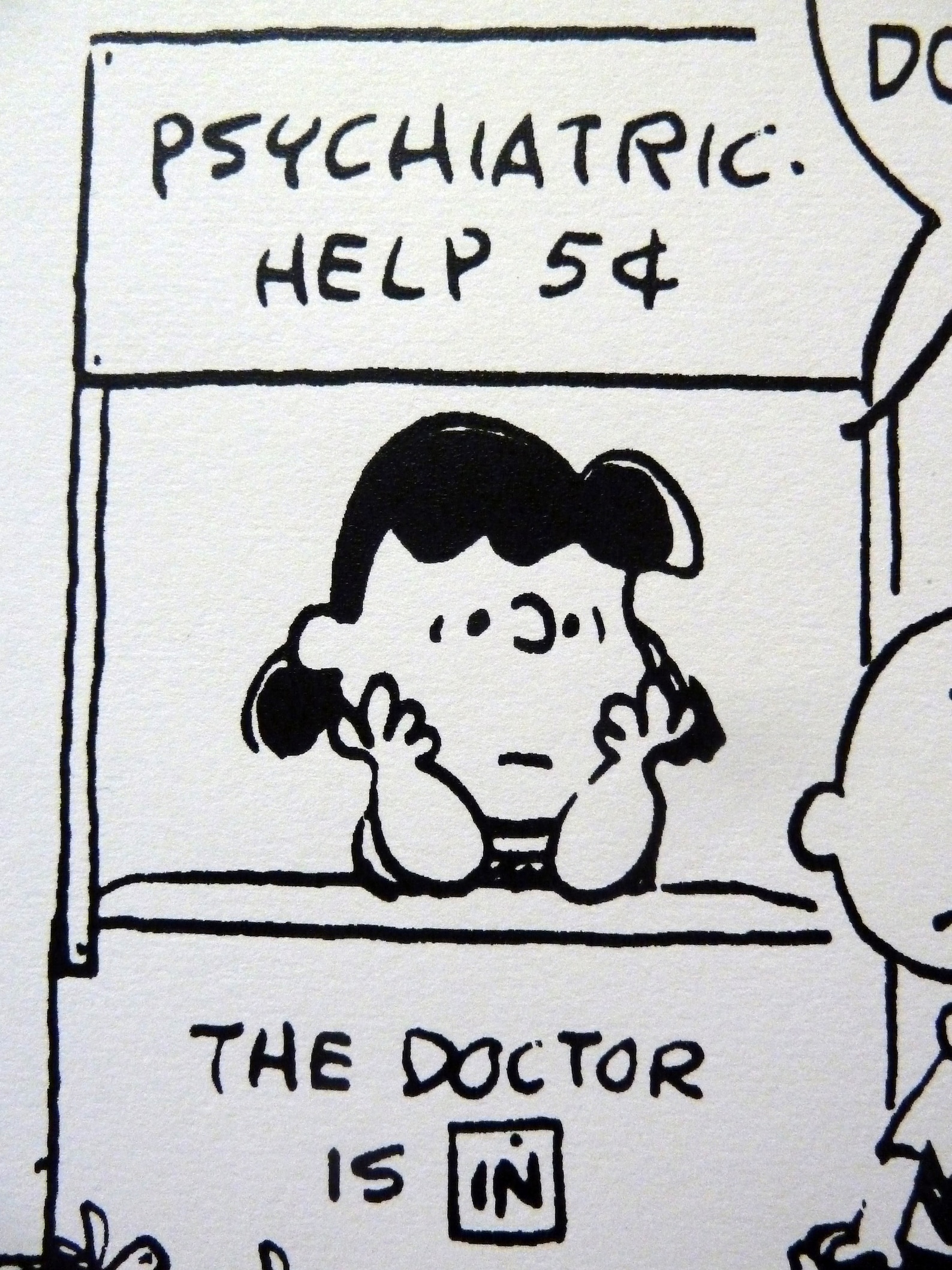 The Doctor is In Peanuts Single Colour Screen Print Etsy