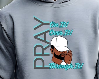 Pray On It Heavy Blend Hoodie, Christian Unisex Sweatshirt