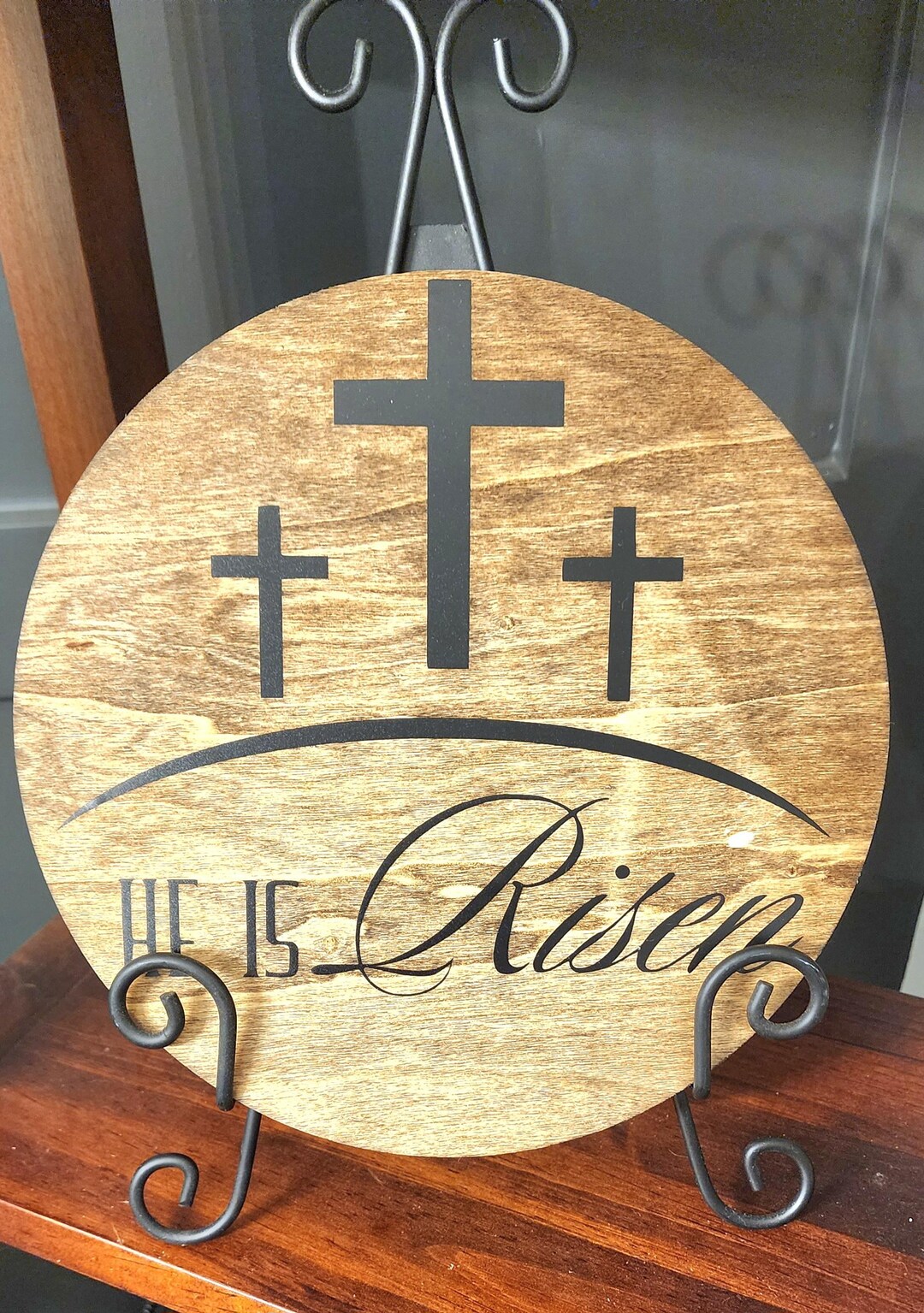 He Ix Risen Sign He is Risen Sign, Farmhouse Wooden Easter Decor (10