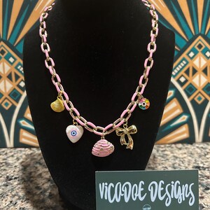 Pink Protection - Pink Charm Necklace