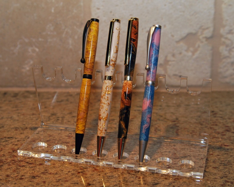Custom hand poured Alumilite Trimline pen