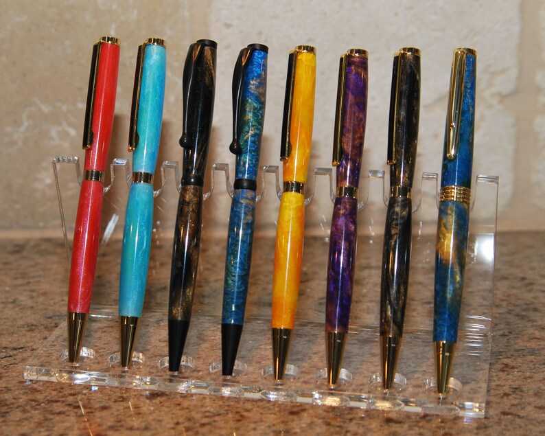 Custom hand poured Alumilite Trimline pen